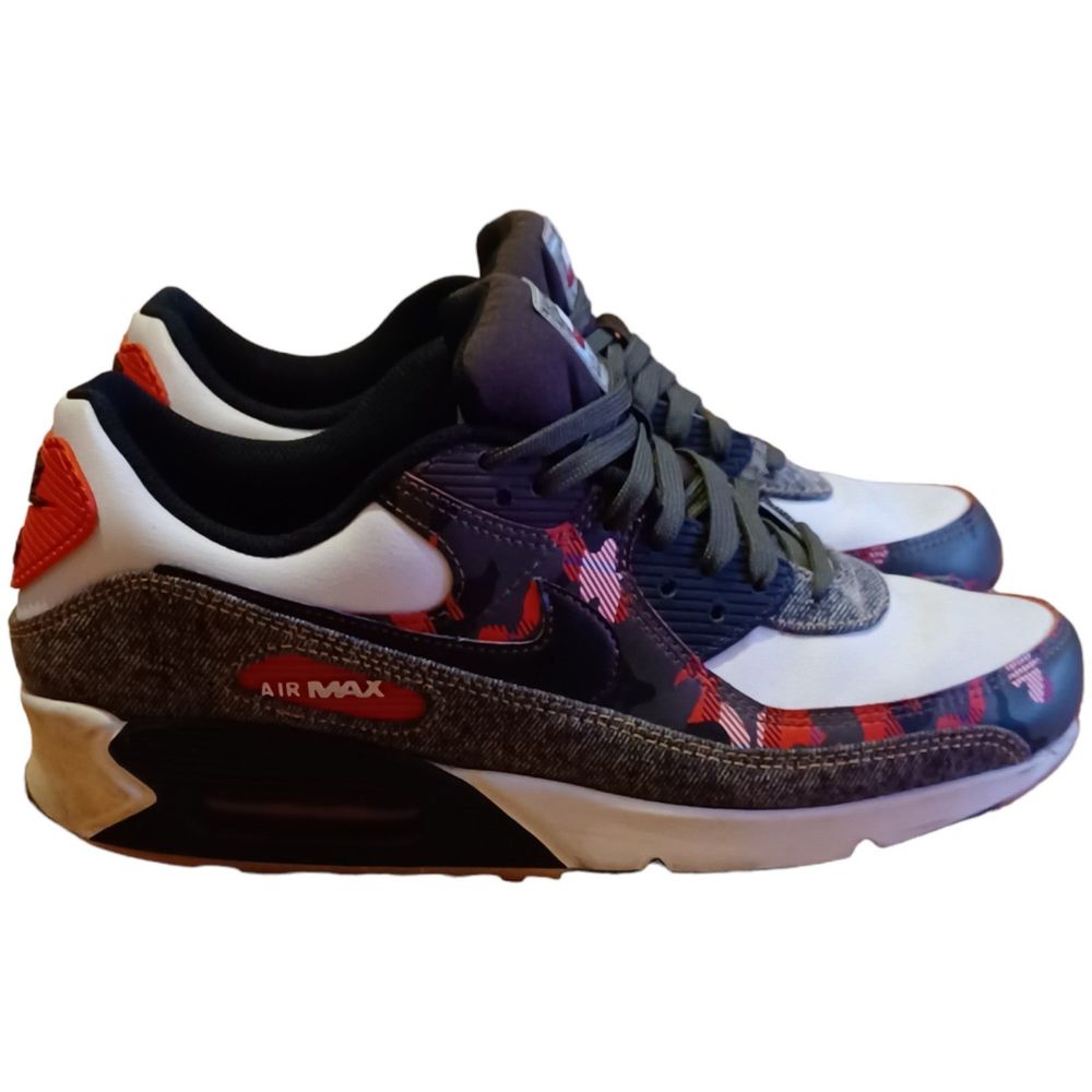 Denim and Camo Nike Air Max 90 Sneakers Men's Size 10